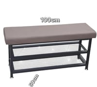 رف احذية مدخل مع كرسي 120 و100 سم