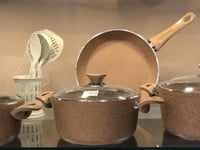 طقم قدور جرانيت 14 قطعة سماكة 3 ملي