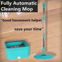 ممسحة ارضيات دوارة مع سطل مقسم للماء النظيف و المت...