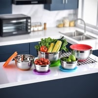 طقم علب استيل 5 مقاسات مختلفة