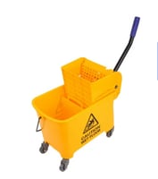 عربة ممسحة صغيرة بعجلات وعصارة أصفر 20لتر