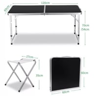 طاولة نزهة قابلة للطي مع 4 كراسي