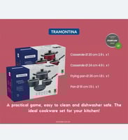 طقم قدور برازيلي ماركة ترا مونتينا 7 قطع رمادي
