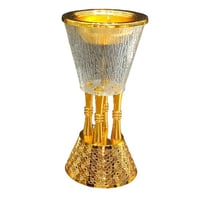 مبخرة ذهبية اكرليك ومعدن دائرية