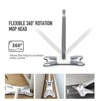 ممسحة ارضيات مسطحة على شكل X قابلة للدوران