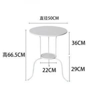 طاولة دائرية حديد اسود / ابيض