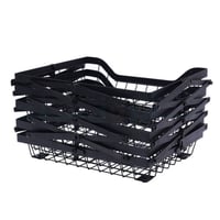 شبك تخزين قابل للطي 5أدوار اسود وابيض