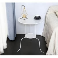 طاولة دائرية حديد اسود / ابيض