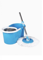 ممسحة دوارة 360درجة مع دلو استيل اخضر / ازرق
