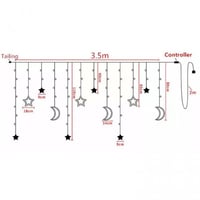 اضاءة زينة رمضان بتصميم هلال ونجمه
