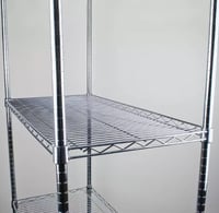 رف تخزين معدني سلكي مطلي بالكروم بـ5 مستويات قابل...