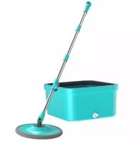 ممسحة ارضيات دوارة مع سطل مقسم للماء النظيف و المت...