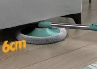 ممسحة ارضيات دوارة مع سطل مقسم للماء النظيف و المت...