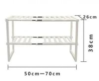 منظم أرفف تحت حوض المطبخ قابل للتمديد للتخزين