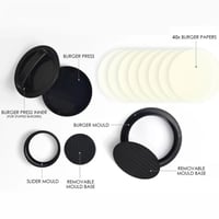 أداة كبس اللحوم بسطح مضاد للالتصاق أسود