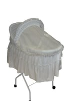 سله موسي بقاعدة متينه بلون أبيض - أنيق ومريح