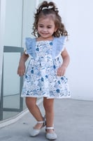 فستان بناتي زهري مشجر 1325