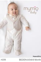 طقم بيبي ولادي لون أبيض