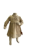 فستان باكمام طويله​ بيج