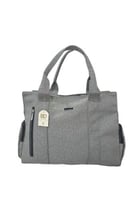 شنطة مستلزمات مواليد عملية - رمادي فاتح