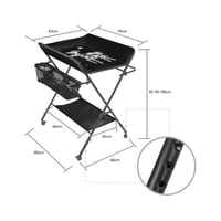 طاولة تغيير قابلة للطي - أسود