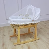 سلة موسى حامل هزاز خشبي