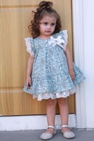 فستان بناتي طبقات مورد 1349