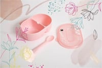 حافظة طعام للأطفال زهري