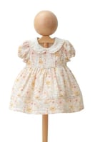 فستان مشجر بناتي بأزرار خلفية