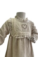 فستان باكمام طويله​ بيج