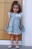 فستان بناتي طبقات مورد 1349