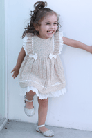 فستان بناتي أزرق دانتيل