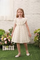 فستان بناتي خفيف بطبعة ورد BM1442