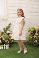 فستان بناتي خفيف بطبعة ورد BM1442