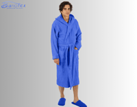 طقم روب استحمام بانوتكس مع قبوع قطن 100% - 3 قطع