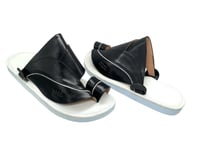 نعال وطني رجالي عنابي على اسود T11