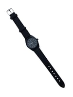 ساعة جلد شبابي ولادي عقارب