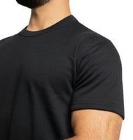 فنيلة شتوية فرو أسود نصف كم رجالي