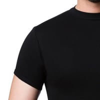 فنيلة عسكرية الاصيل أسود حلق ياقة مرتفعة