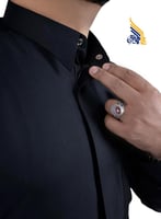 ثوب شتوي تفصال قلاب سحاب سادة أسود