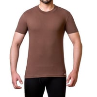 فنيلة عسكرية الاصيل بني غامق دائري