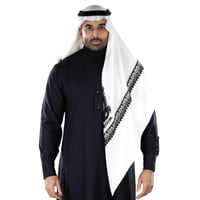 غتره بروجيه رجالي مطرز 1 اسود