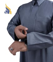 ثوب شتوي تفصال قلاب سحاب سادة رصاصي