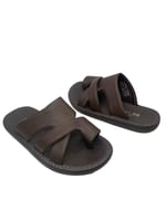 نعال ولادي 5 جي 13608 بني محروق