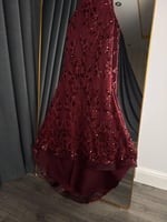 فستان عودي سهره تطريز