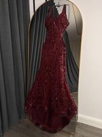 فستان عودي سهره تطريز