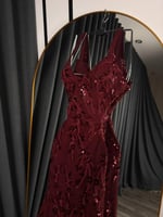 فستان عودي سهره تطريز