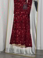 فستان دانتيل عودي انيق ساتر