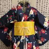 يوكاتا كحلي مع حزام فيونكة