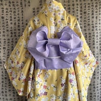 يوكاتا اصفر مع حزام فيونكة